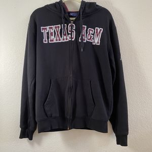 Texas A&M Black Zip Jacket Hoodie Campus Heritage Collection‎ Medium Zip Front